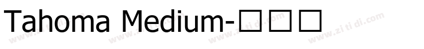 Tahoma Medium字体转换